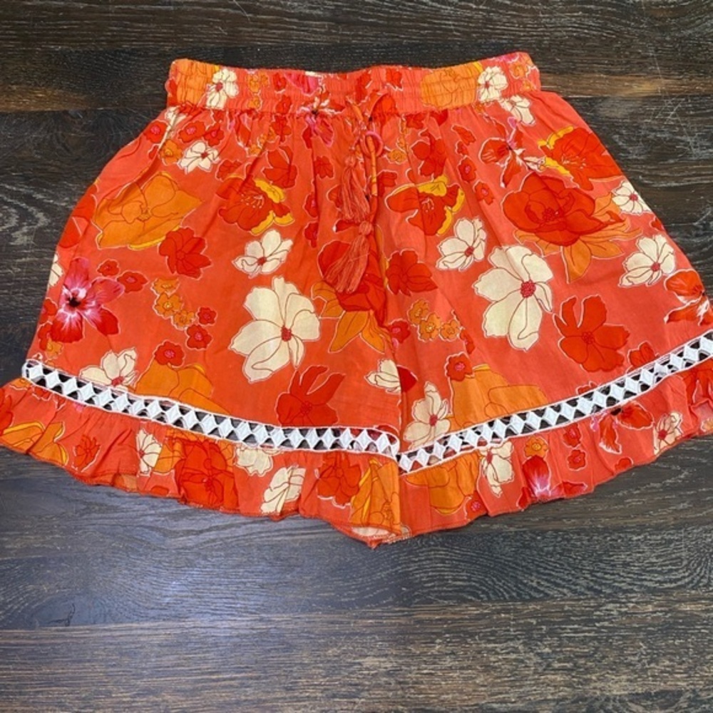 Z&L size small women's shorts orange floral‎